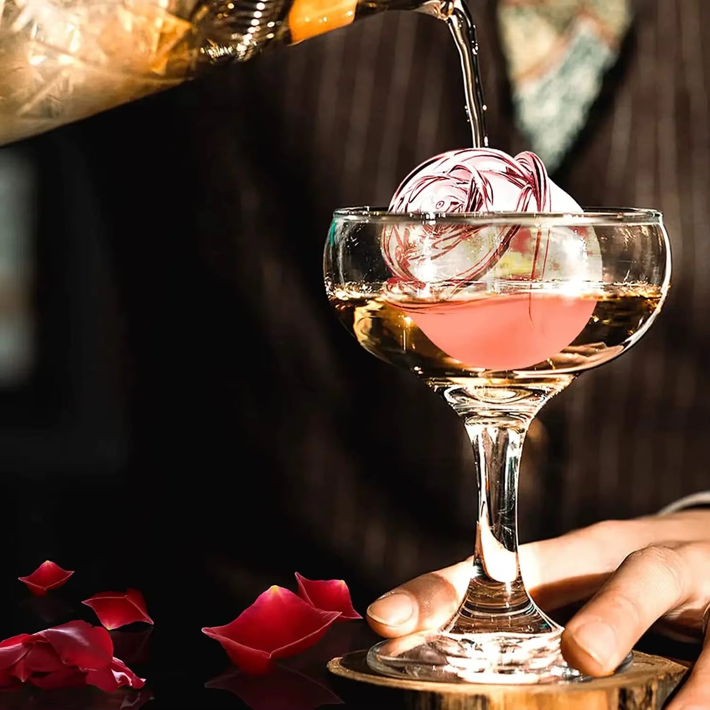 Large 3D Flower Ice Molds - Create 4 Giant Cute Ice Cubes with Silicone Rubber Tray