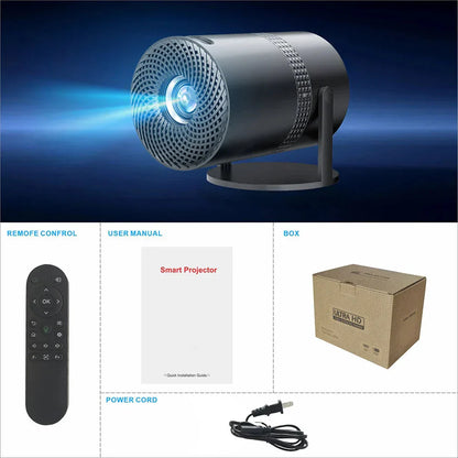 P300 Mini Portable Projector - Stunning 4K/8K Decoding, 720P HD, Android 11, Wi-Fi & Bluetooth 5.1 Connectivity