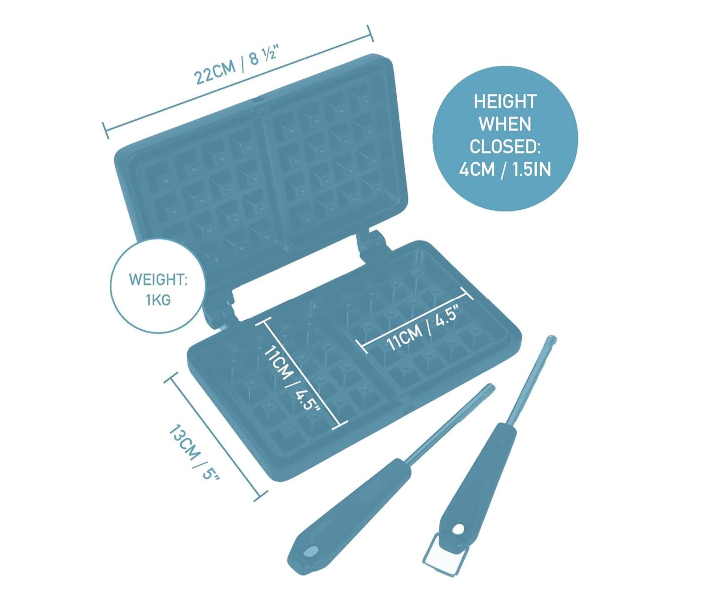 Non Stick Waffle Iron, Waffle Iron Stove Top, Simple and Convenient, Black