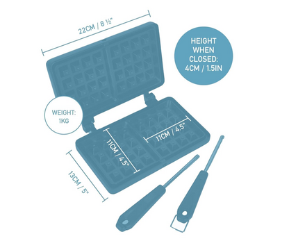 Non Stick Waffle Iron, Waffle Iron Stove Top, Simple and Convenient, Black