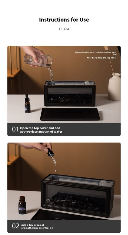 Transform Your Space with the Cozy Fireplace Flame Aroma Diffuser