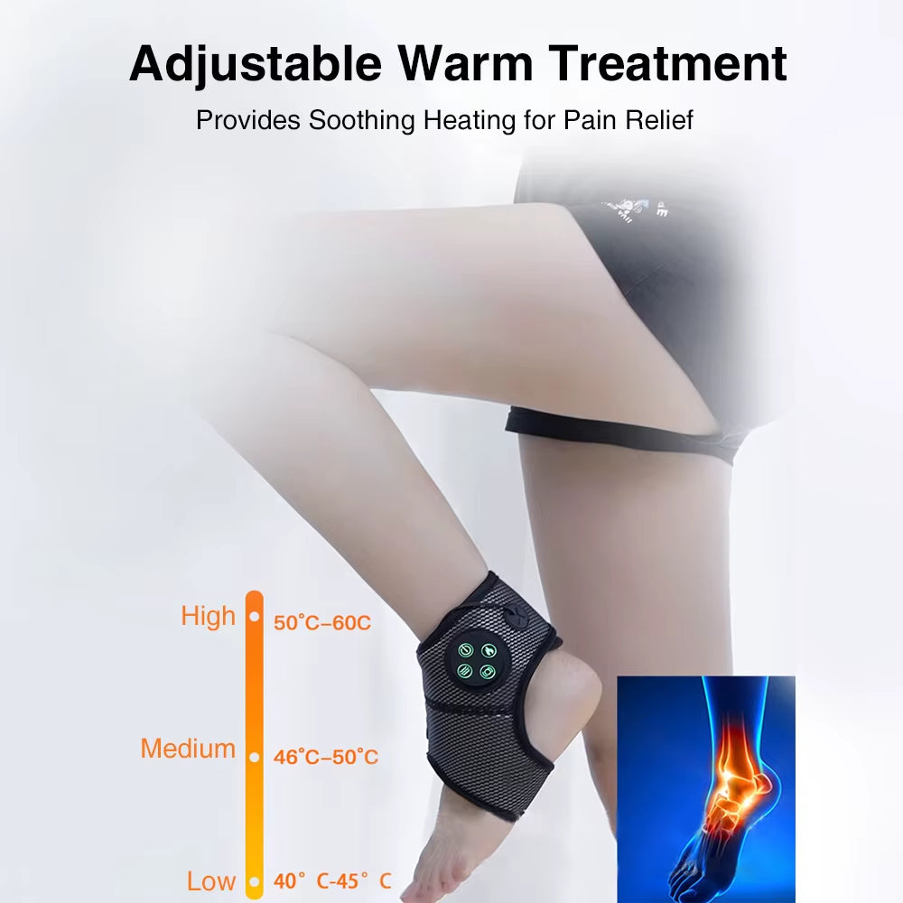 Ultimate Electric Foot & Ankle Massager with Heat & Vibration for Pain Relief and Relaxation