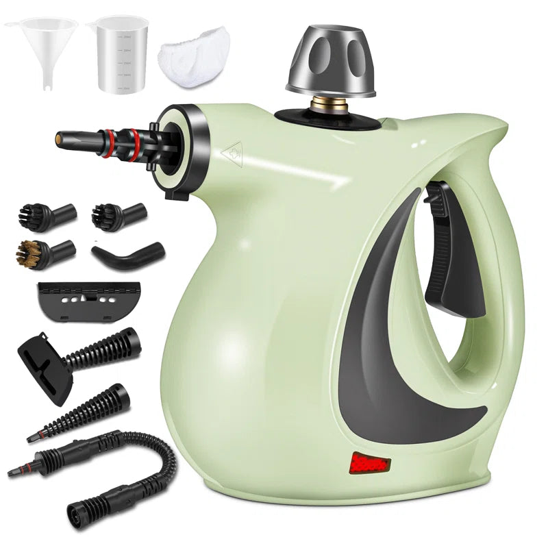 Powerful Handheld Steam Cleaner - Ultimate Portable Steamer with 11-Piece Accessory Set for All Your Cleaning Needs: Floors, Cars, Carpets, Upholstery, and More!