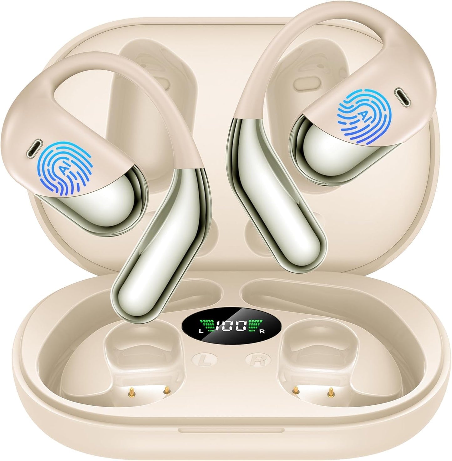 AI Translation Earbuds - Real-Time 144 Language Translator, 3-in-1 Device for Travel & Learning with Charging Cradle