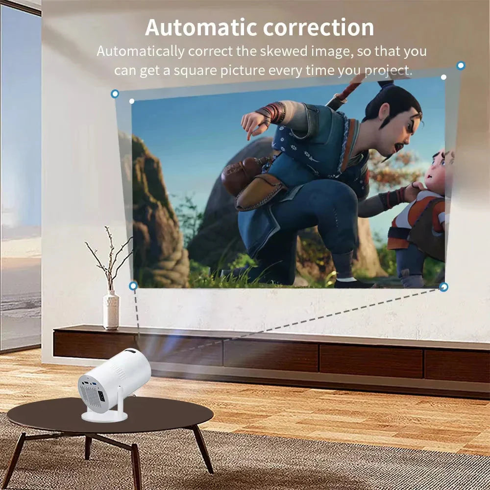 P300 Mini Portable Projector - Stunning 4K/8K Decoding, 720P HD, Android 11, Wi-Fi & Bluetooth 5.1 Connectivity