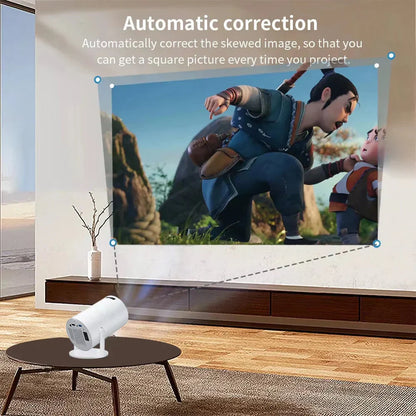 P300 Mini Portable Projector - Stunning 4K/8K Decoding, 720P HD, Android 11, Wi-Fi & Bluetooth 5.1 Connectivity