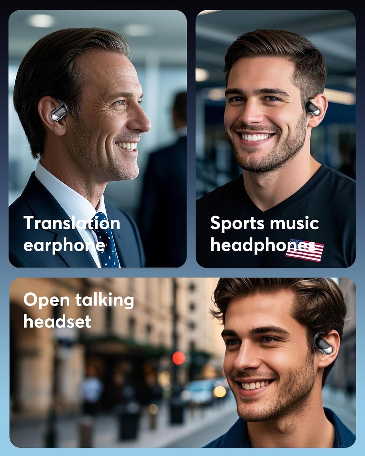 AI Translation Earbuds - Real-Time 144 Language Translator, 3-in-1 Device for Travel & Learning with Charging Cradle