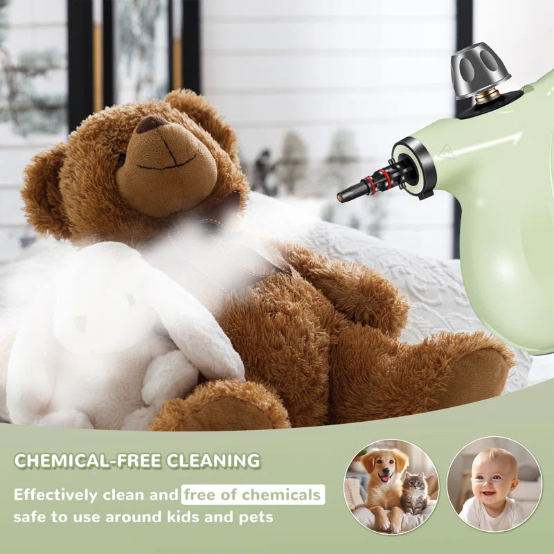 Powerful Handheld Steam Cleaner - Ultimate Portable Steamer with 11-Piece Accessory Set for All Your Cleaning Needs: Floors, Cars, Carpets, Upholstery, and More!