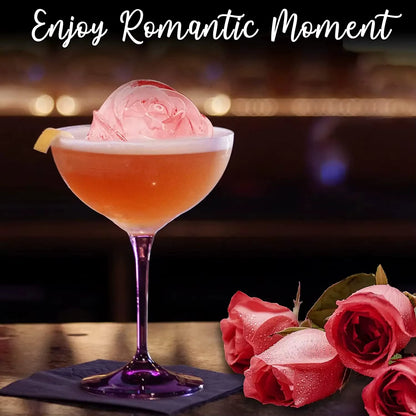 Large 3D Flower Ice Molds - Create 4 Giant Cute Ice Cubes with Silicone Rubber Tray