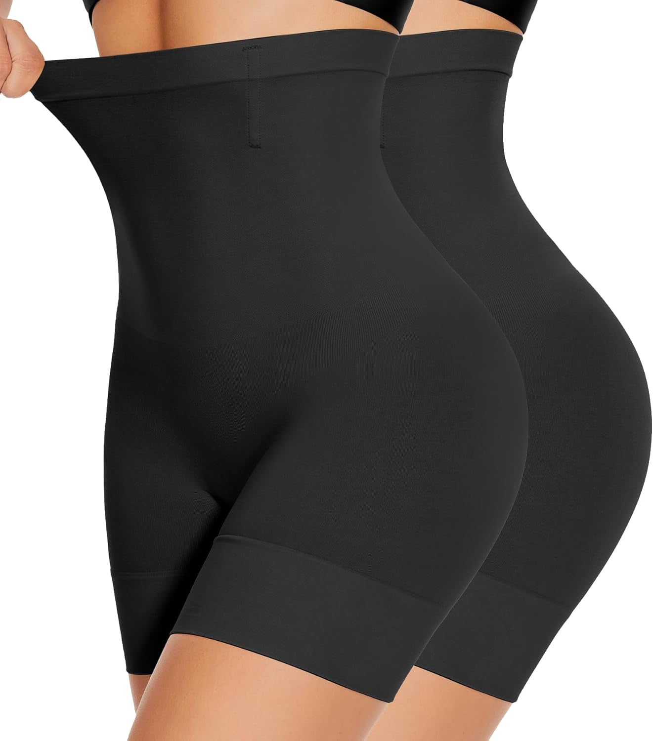 High Waisted Tummy Control Shapewear Shorts for Women - Thigh Slimmer Girdles Under Dress