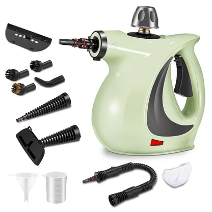 Powerful Handheld Steam Cleaner - Ultimate Portable Steamer with 11-Piece Accessory Set for All Your Cleaning Needs: Floors, Cars, Carpets, Upholstery, and More!
