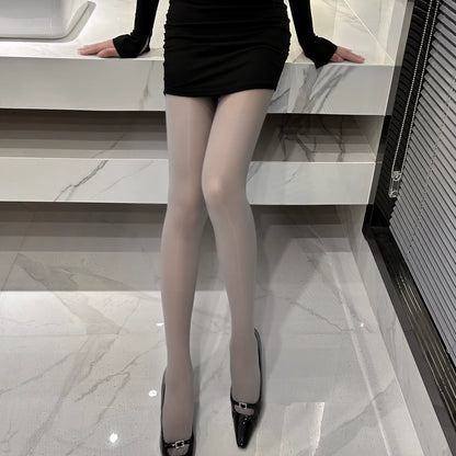 Shiny Satin High Elastic Horse Oil Stockings - Sexy Long Pantyhose for Women