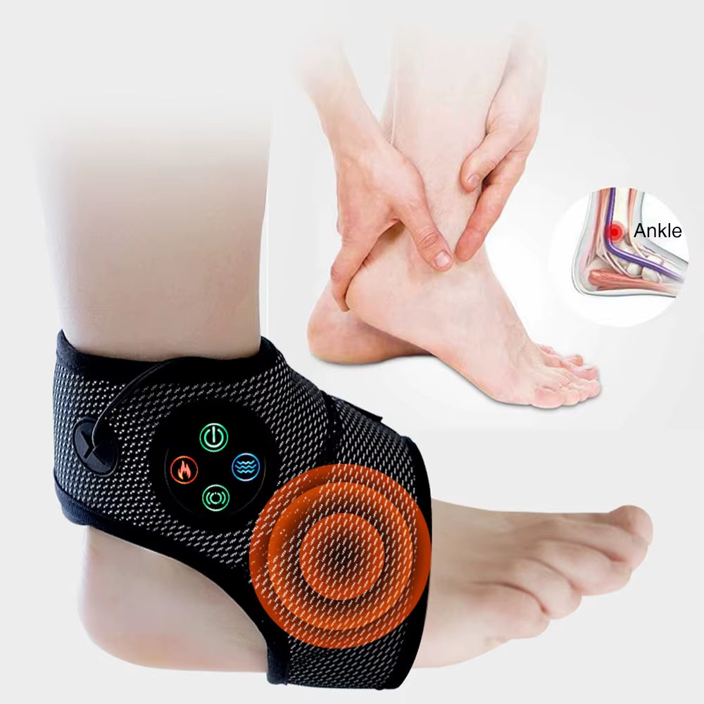 Ultimate Electric Foot & Ankle Massager with Heat & Vibration for Pain Relief and Relaxation