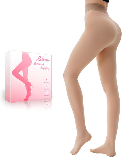Women's Fleece Lined Thermal Tights - Thick, Warm & Stylish Winter Leggings