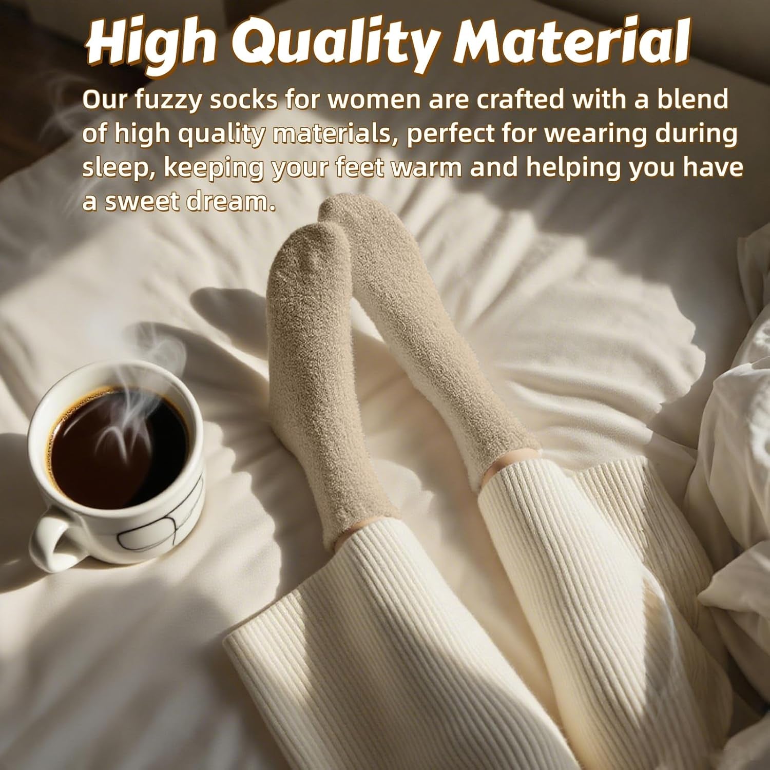 Indulge in Comfort: 3 Pairs of Luxe Cloud Fuzzy Socks for Women - Perfect Gift for Cozy Nights at Home